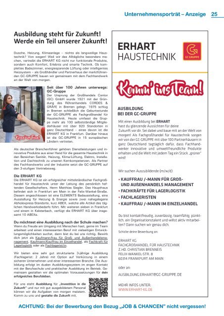 JOB & CHANCEN Frankfurt/Darmstadt/Wiesbaden Winter-Ausgabe