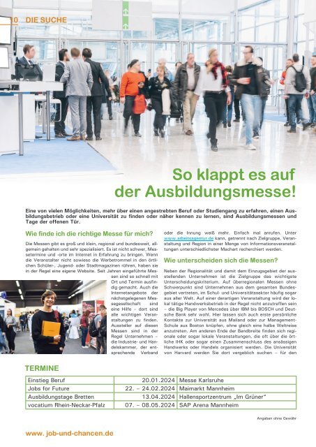 JOB & CHANCEN Karlsruhe/Mannheim/Baden-Baden Winter-Ausgabe