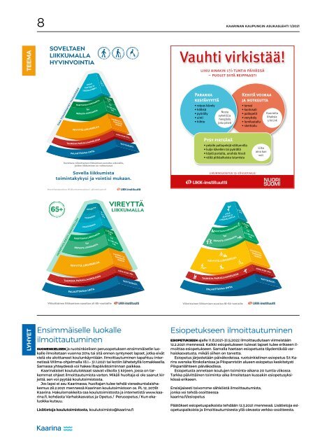 Kaarinan kaupungin Paras paikka -asukaslehti, tammikuu 2021