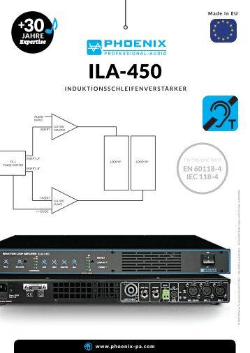 ILA-450 Induktionsschleifenverstärker | PHOENIX Professional Audio