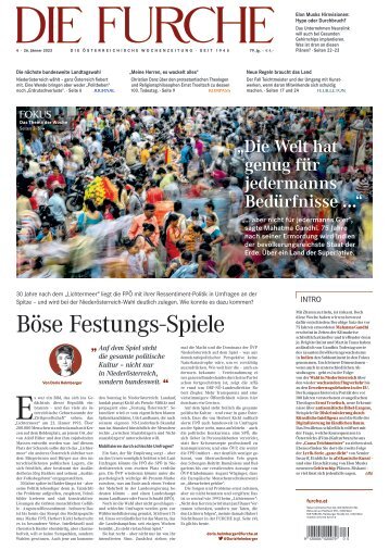 DIE FURCHE 26.01.2023