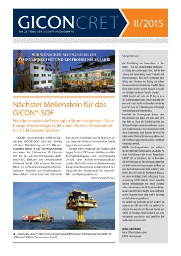 GICONcret II / 2015 - Das Kundenmagazin