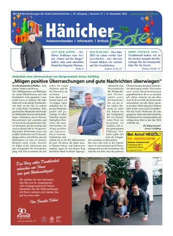 Hänicher Bote | Dezember-Ausgabe 2023