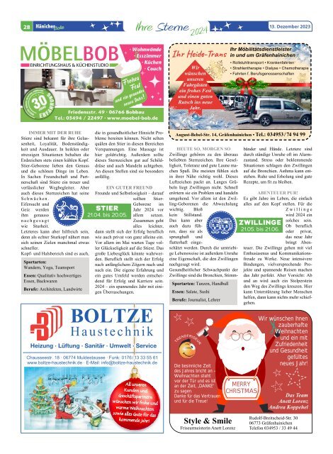 Hänicher Bote | Dezember-Ausgabe 2023
