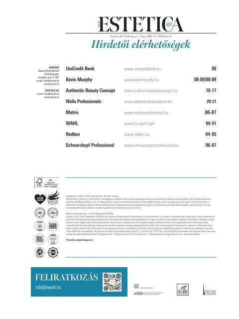Estetica Magazine HUNGARY (1/2023)