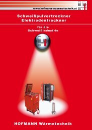 HOFMANN Wärmetechnik Schweißpulvertrockner Elektrodentrockner