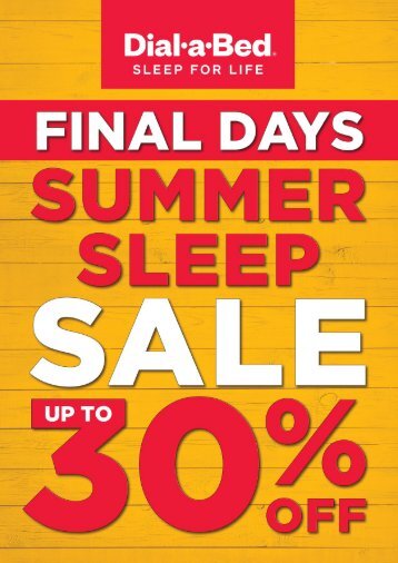 Dial-a-Bed Summer Sleep Sale 2024 Catalogue