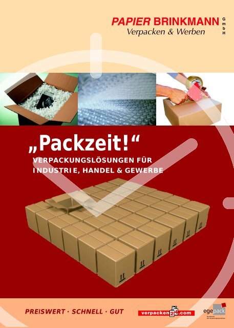 Industrie Prospekt - Papier Brinkmann GmbH - Verpackungen