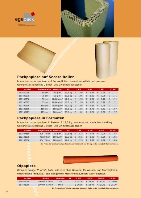 Industrie Prospekt - Papier Brinkmann GmbH - Verpackungen