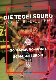 Die Tegelsburg No. 9 - Wo Handball lebt - Hallenheft 3. Liga SG Hamburg-Nord vs. SC Magdeburg II