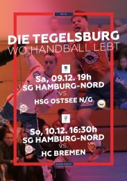 Die Tegelsburg No. 10 - Wo Handball lebt - Hallenheft 3. Liga SG Hamburg-Nord vs. HSG Ostsee & JBLH mA1 vs. HC Bremen
