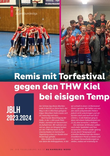 Die Tegelsburg No. 10 - Wo Handball lebt - Hallenheft 3. Liga SG Hamburg-Nord vs. HSG Ostsee & JBLH mA1 vs. HC Bremen