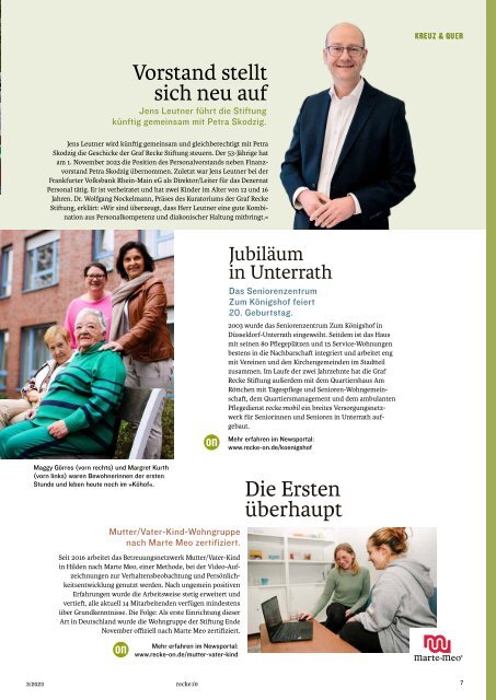 recke:in - Das Magazin der Graf Recke Stiftung Ausgabe 3/2023