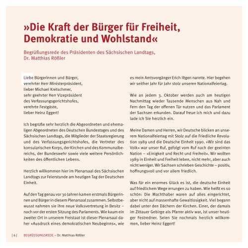 Heft 77: Festakt zum Tag der Deutschen Einheit 2023