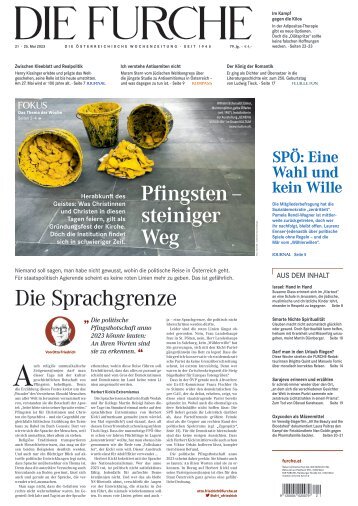DIE FURCHE 25.05.2023