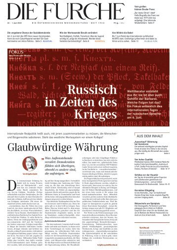 DIE FURCHE 01.06.2023