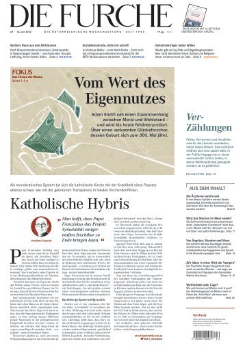 DIE FURCHE 15.06.2023