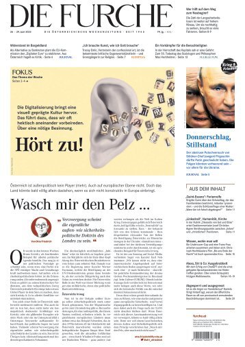 DIE FURCHE 29.06.2023