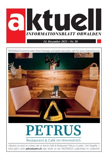 Aktuell Obwalden | KW 50 | 14. Dezember 2023