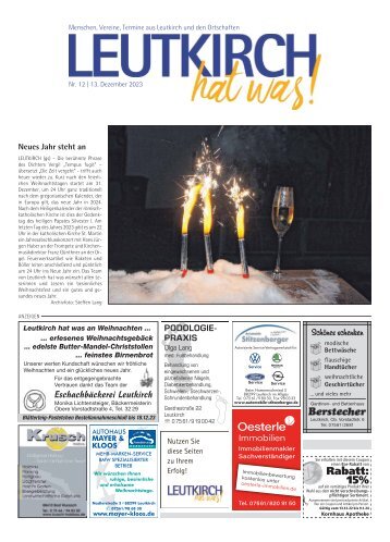 13.12.2023 Leutkirch hat was