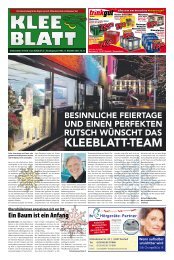 KLEEBLATT Weihnachtsausgabe 13.12.2023