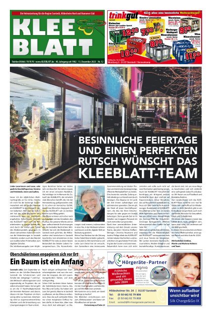 KLEEBLATT Weihnachtsausgabe 13.12.2023