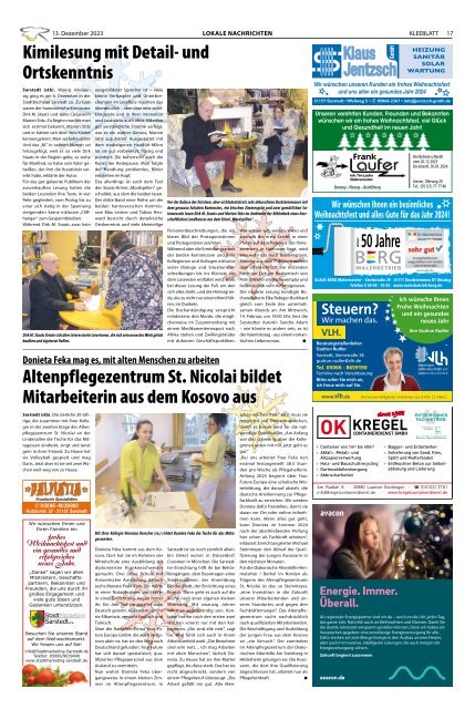 KLEEBLATT Weihnachtsausgabe 13.12.2023