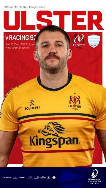 ICC-Ulster Rugby Match Day Programme v-Racing92