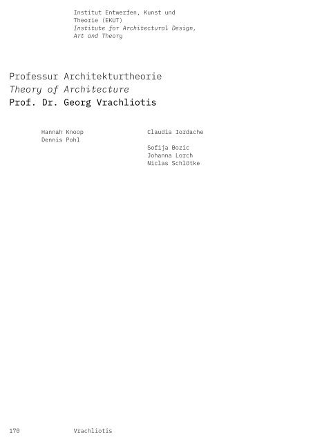 Salutogenese – Das Jahrbuch der KIT-Fakultät für Architektur 2021