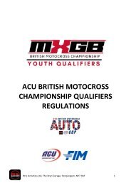 2024 British Motocross Championship Qualifiers Regulations