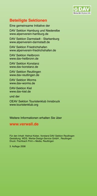 Flyer zur Verwallrunde - DAV Reutlingen