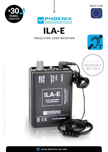ILA-E Induction loop receiver | PHOENIX Professional Audio