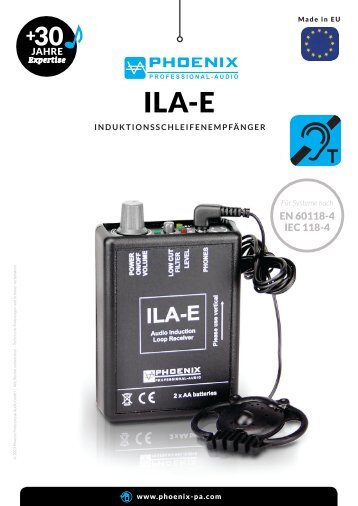 ILA-E Induktionsschleifenempfänger | Phoenix Professional Audio