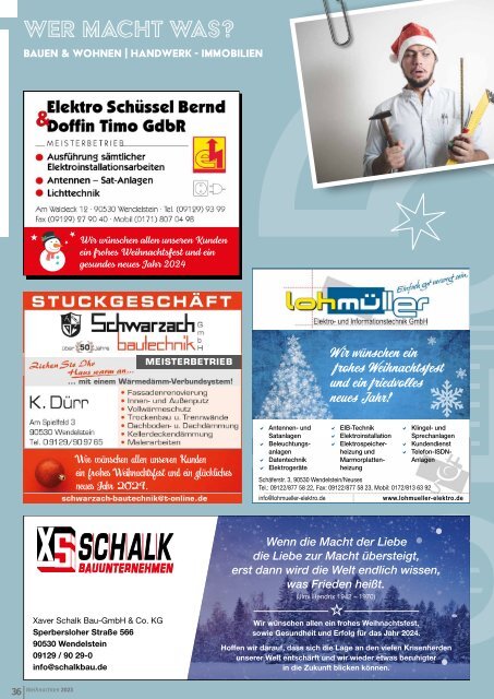 Mitteilungsblatt Wendelstein+Schwanstetten - Weihnachtsausgabe 2023