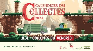  Calendrier Intradel 2024 des collectes des déchets du vendredi