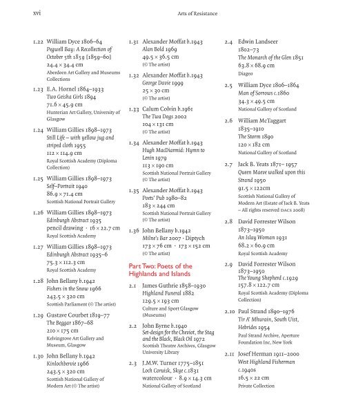Arts of Resistance by Alexander Moffat and Alan Riach sampler