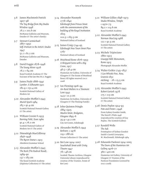 Arts of Resistance by Alexander Moffat and Alan Riach sampler