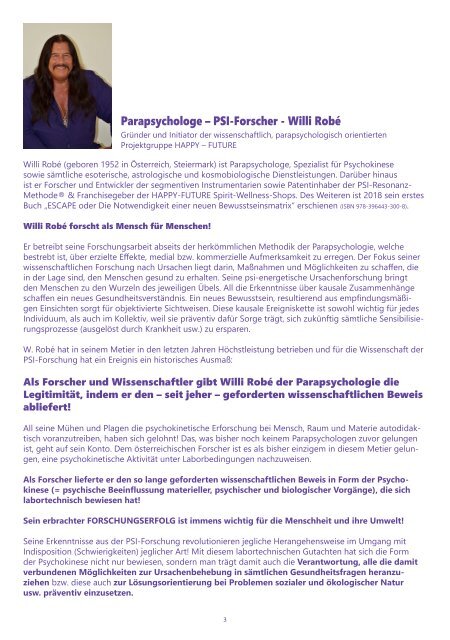 Fachbroschüre Parapsychologe PSI-Forscher Willi Robé www.psy-energetic