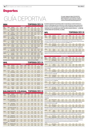 Guía Deportiva 15-12-2023