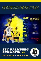 Spieltagsflyer vs. LADIES IN BLACK AACHEN - SSC PALMBERG SCHWERIN