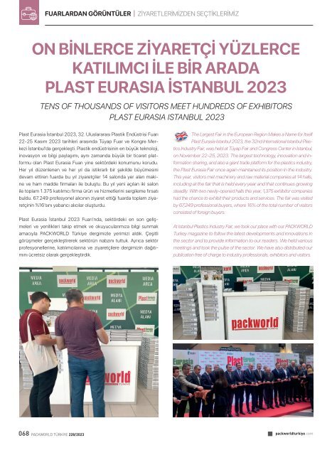 PACKWORLD TÜRKİYE DERGİSİ 228. ARALIK SAYISI