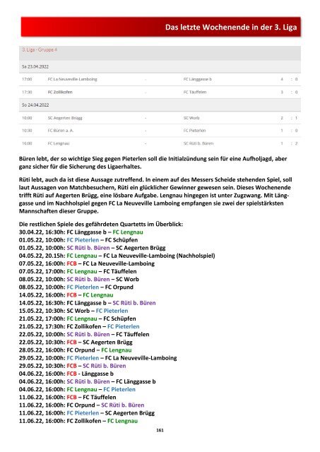 Matchzytig / Matchprogramm Zusammenfassung 2019720 - Vorrunde 2023/24