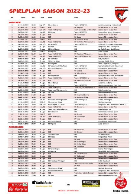 Matchzytig / Matchprogramm Zusammenfassung 2019720 - Vorrunde 2023/24