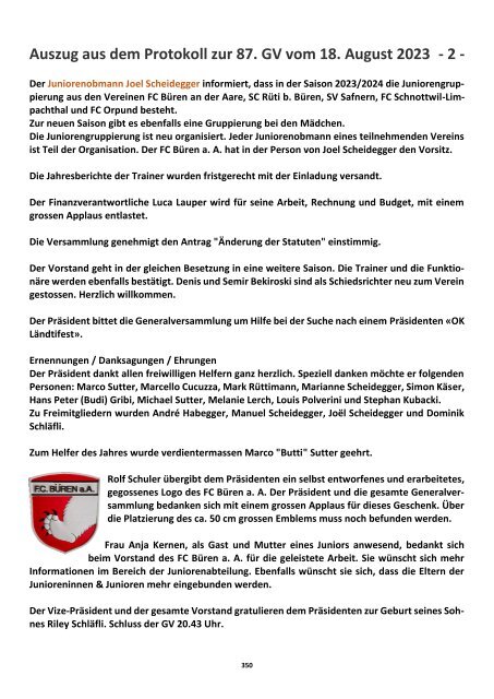 Matchzytig / Matchprogramm Zusammenfassung 2019720 - Vorrunde 2023/24