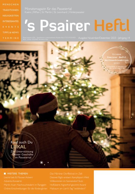 s'Psairer Heftl Ausgabe Dezember Ausgabe 2023 
