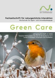 Green Care - Fachzeitschrift für naturgestützte Interaktion Hochschule für Agrar- und Umweltpädagogik