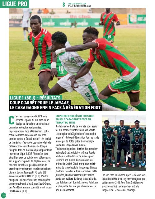 Journal wiwsport n330 - 18 décembre 2023