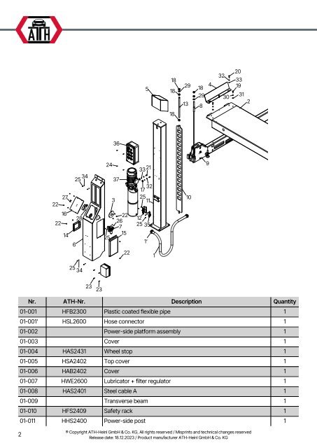 ATH-Heinl Ersatzteilliste ATH Four Lift 55P_55AP