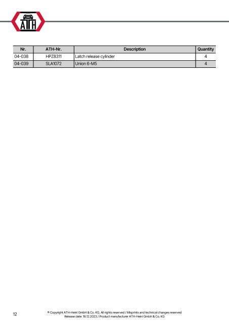 ATH-Heinl Ersatzteilliste ATH Four Lift 55P_55AP