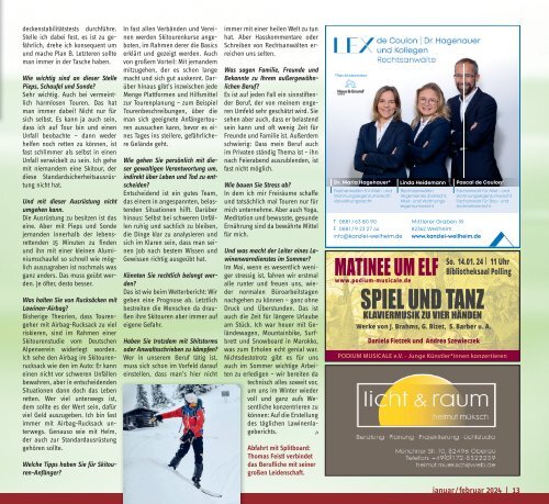 tassilo - das Magazin rund um Weilheim und die See - Ausgabe Januar/Februar 2024